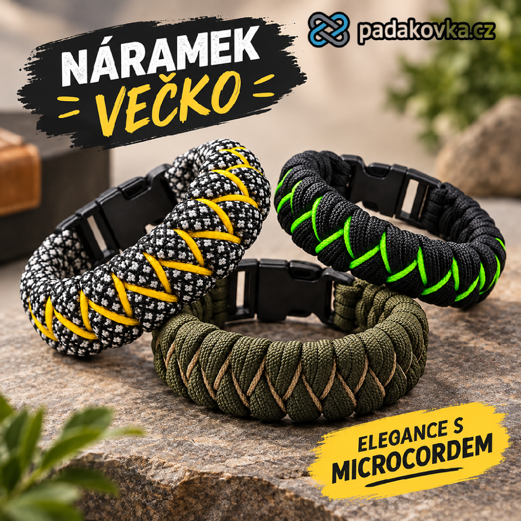 Detailní pohled na paracord náramek